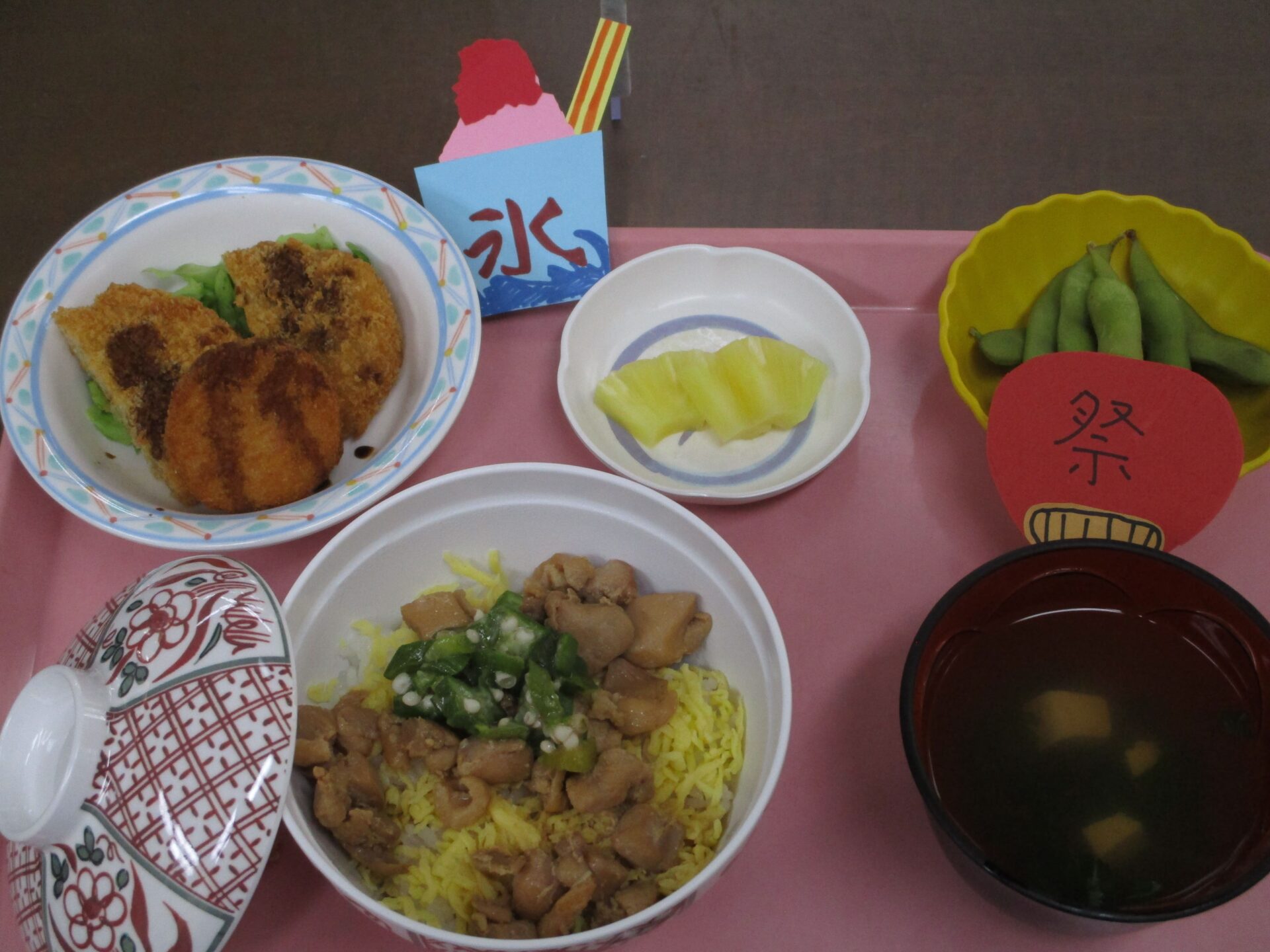 【8月】夏祭り丼・たこ焼き